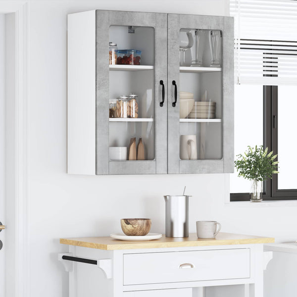Küchenschrank Lucca 2er-Set Betongrau 40x80 cm