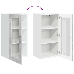 Küchenschrank Lucca 2er-Set Betongrau 40x80 cm