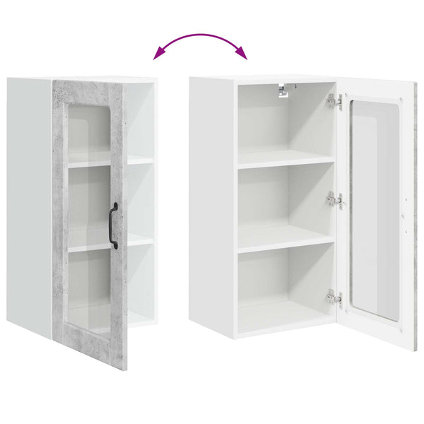 Küchenschrank Lucca 2er-Set Betongrau 40x80 cm