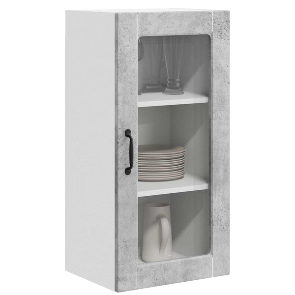 Küchenschrank Lucca 2er-Set Betongrau 40x80 cm
