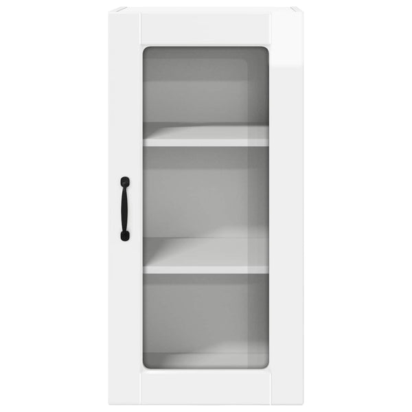 Küchenschrank Lucca, 2er-Set, Hochglanz Weiß
