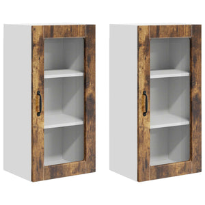 Küchenschrank Lucca, 2er-Set, Geräucherte Eiche