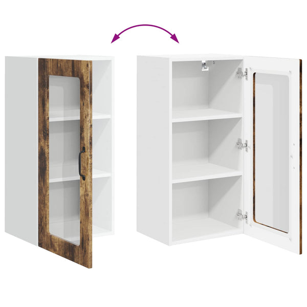 Küchenschrank Lucca, 2er-Set, Geräucherte Eiche