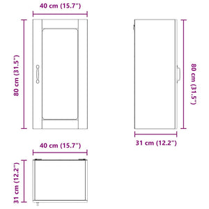 Küchenschrank Lucca, 2er-Set, Geräucherte Eiche