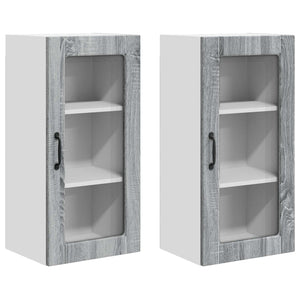 Küchenschrank Lucca, 2er-Set, Grau/Sonoma