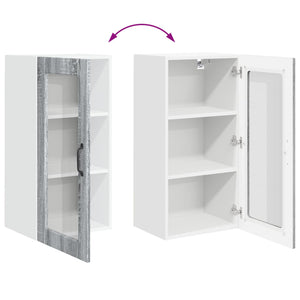 Küchenschrank Lucca, 2er-Set, Grau/Sonoma