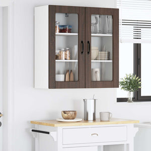 vidaXL Meuble de cuisine Lucca 2 pcs chêne marron 40 x 31 x 80 cm