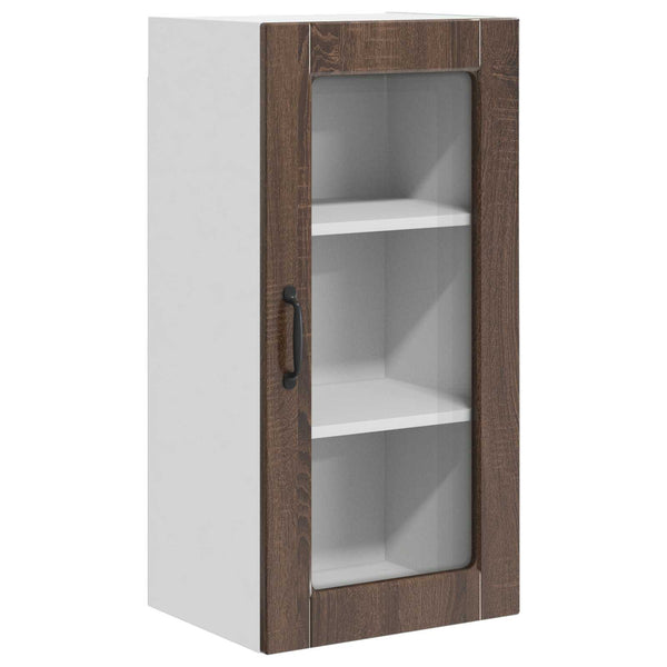 vidaXL Meuble de cuisine Lucca 2 pcs chêne marron 40 x 31 x 80 cm