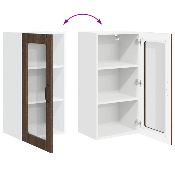 vidaXL Meuble de cuisine Lucca 2 pcs chêne marron 40 x 31 x 80 cm