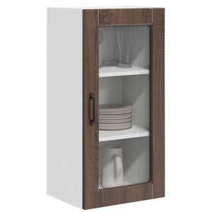 vidaXL Meuble de cuisine Lucca 2 pcs chêne marron 40 x 31 x 80 cm
