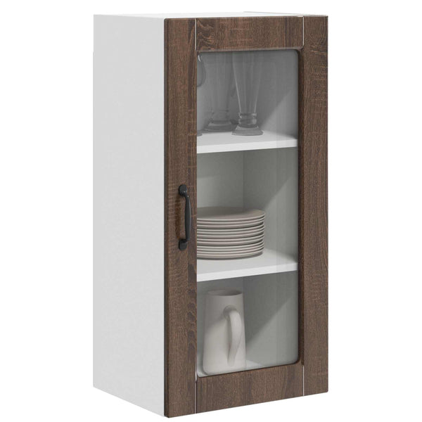 vidaXL Meuble de cuisine Lucca 2 pcs chêne marron 40 x 31 x 80 cm