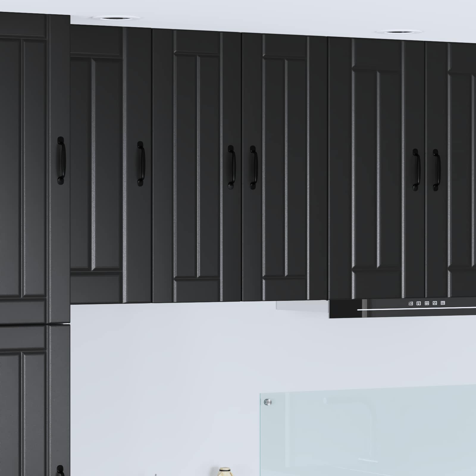 Küchenschrank Lucca Schwarz 2er-Set