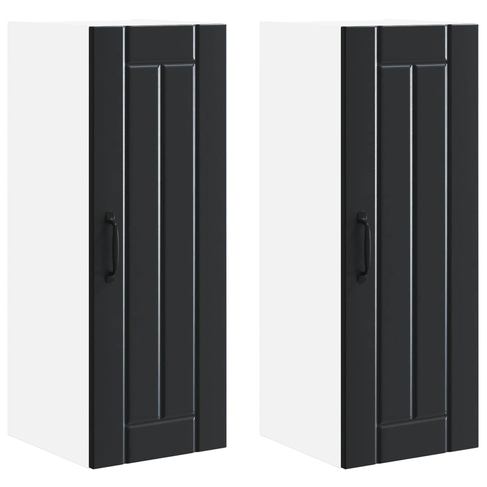 Küchenschrank Lucca Schwarz 2er-Set