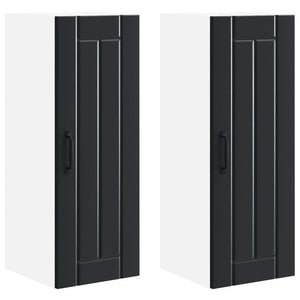 Küchenschrank Lucca Schwarz 2er-Set