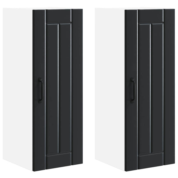 Küchenschrank Lucca Schwarz 2er-Set