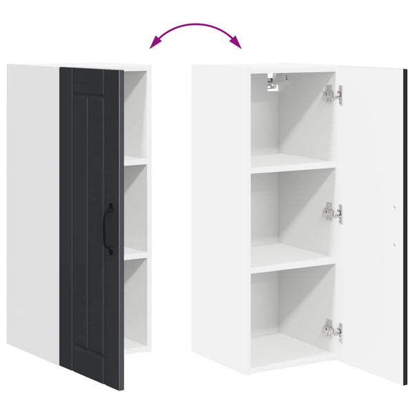 Küchenschrank Lucca Schwarz 2er-Set