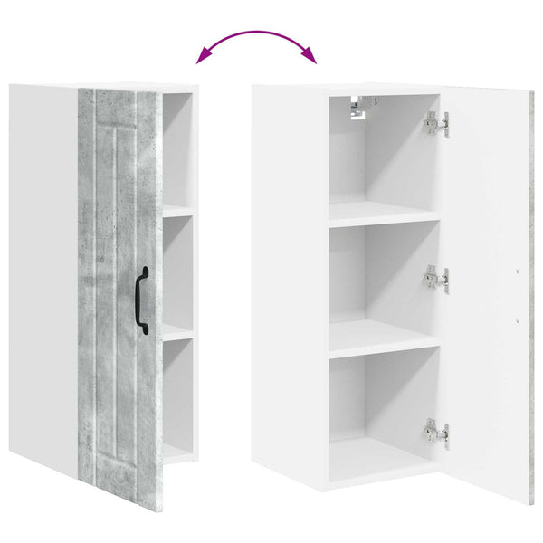 Küchenschrank Lucca Betongrau 30x80 cm