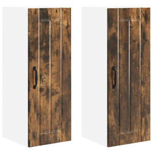 vidaXL Meuble de cuisine Lucca 2 pcs Chêne fumé 30 x 31 x 80 cm