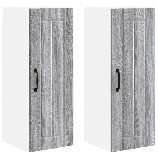Küchenschrank Lucca, 2er-Set, Grau/Sonoma