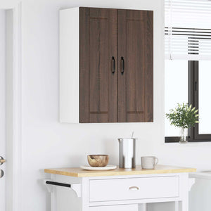 vidaXL Meuble de cuisine Lucca 2 pcs chêne marron 30 x 31 x 80 cm