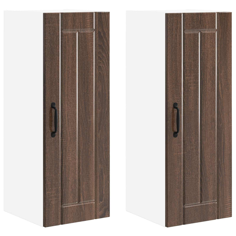 Küchenschrank Lucca 2er-Set Brauneiche 30x80 cm