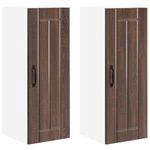 vidaXL Meuble de cuisine Lucca 2 pcs chêne marron 30 x 31 x 80 cm