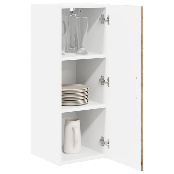 vidaXL Meuble haut de cuisine avec porte Lucca Chêne artisan 30 x 31 x 80 cm