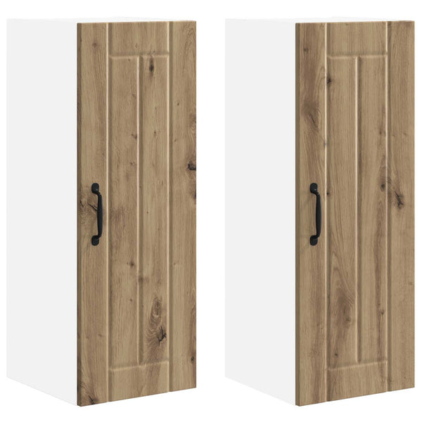 vidaXL Meuble de cuisine Lucca 2 pcs Chêne artisan 30 x 31 x 80 cm