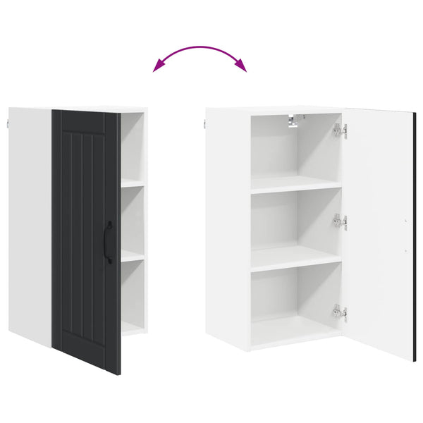 Küchenschrank Lucca Schwarz 40x80cm