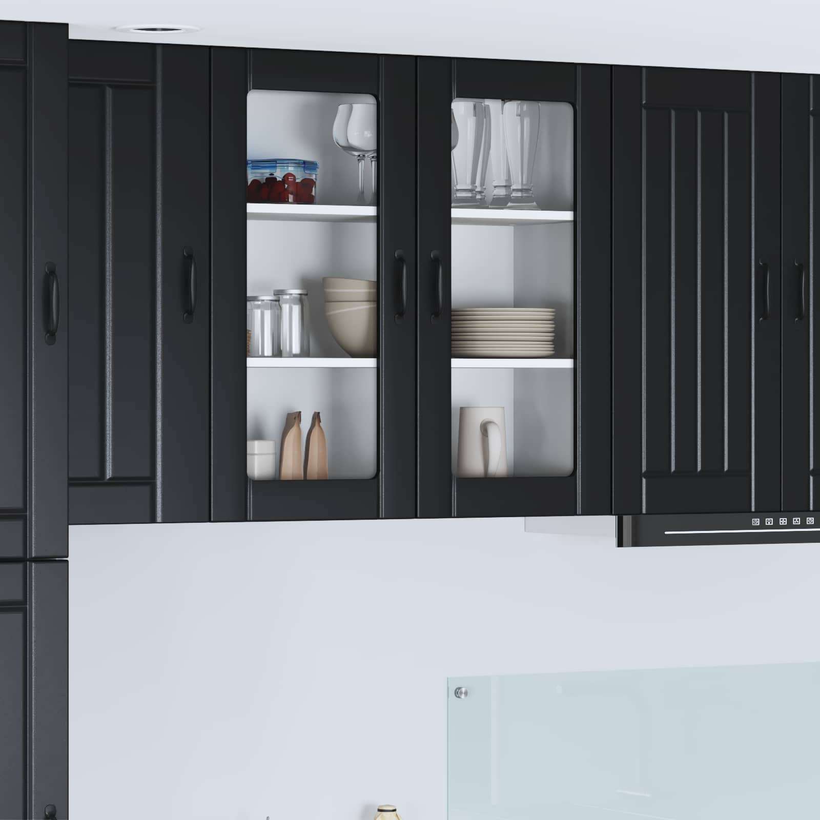 Küchenschrank Lucca Schwarz 80x80 cm