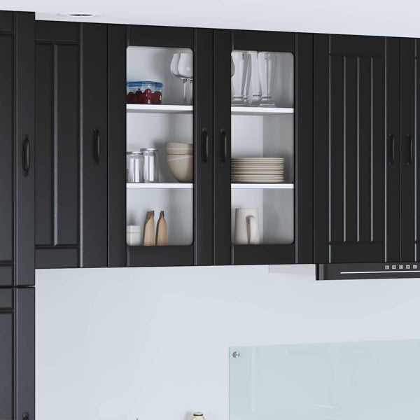 Küchenschrank Lucca Schwarz 80x80 cm