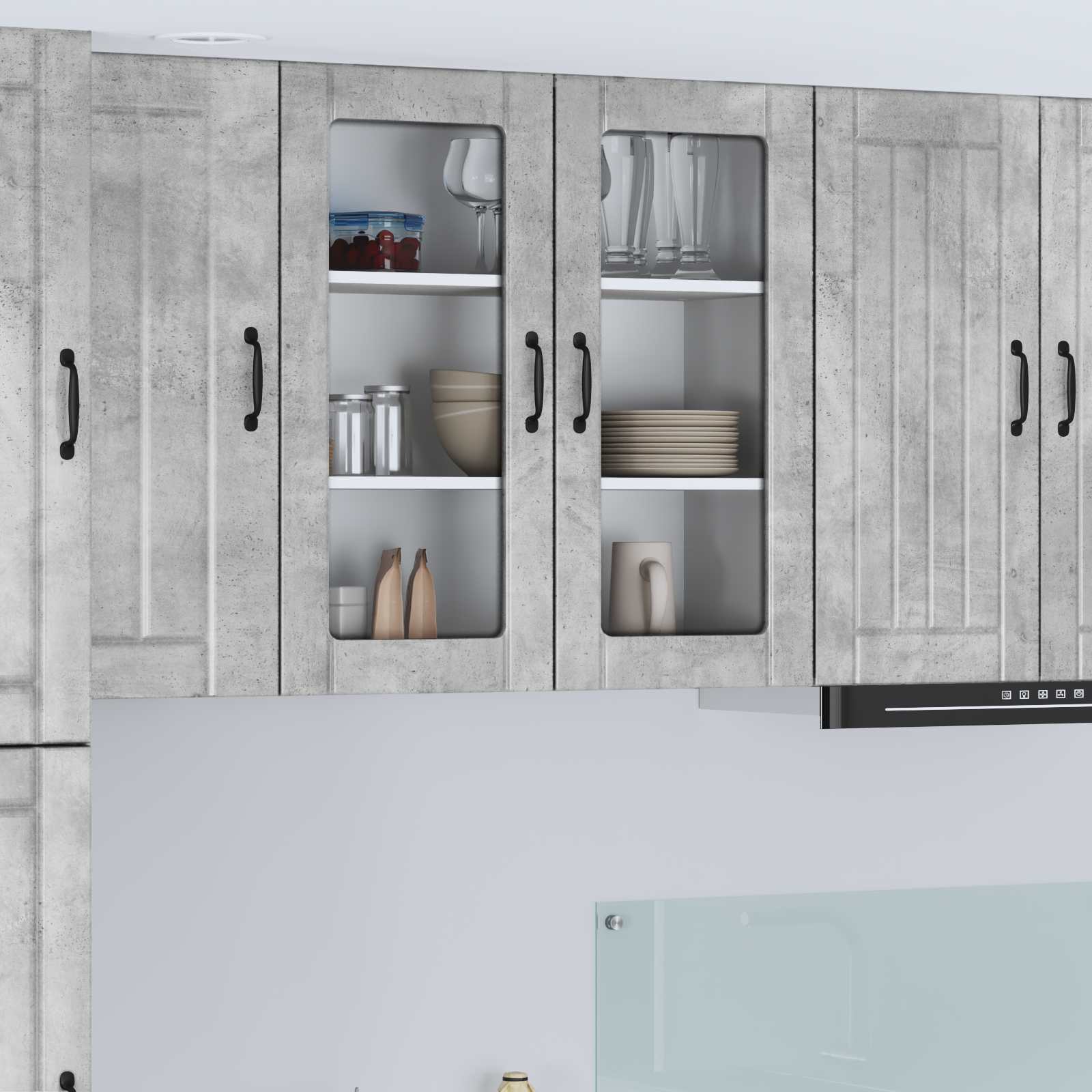 Küchenschrank Lucca Betongrau 80cm