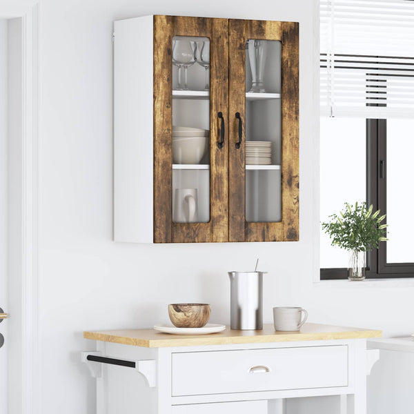 vidaXL Meuble de cuisine Lucca Chêne fumé 60 x 31 x 80 cm