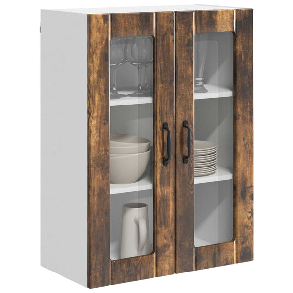 vidaXL Meuble de cuisine Lucca Chêne fumé 60 x 31 x 80 cm