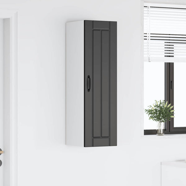 Schwarzer Küchenschrank Lucca, 30x100 cm