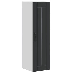 Schwarzer Küchenschrank Lucca, 30x100 cm