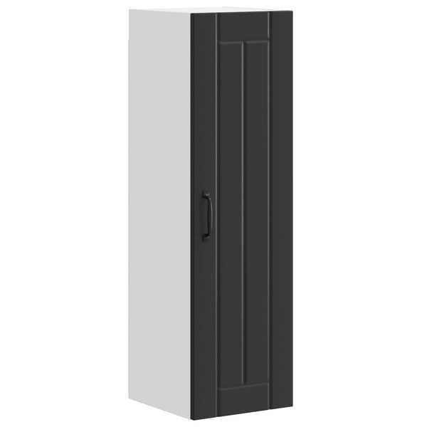 Schwarzer Küchenschrank Lucca, 30x100 cm