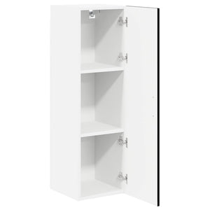 Schwarzer Küchenschrank Lucca, 30x100 cm