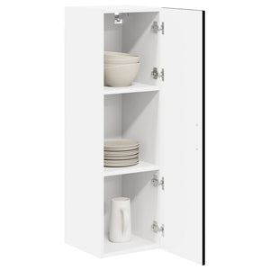 Schwarzer Küchenschrank Lucca, 30x100 cm