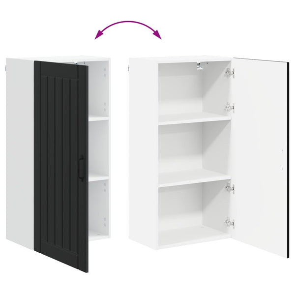 Küchenschrank Lucca Schwarz 100cm