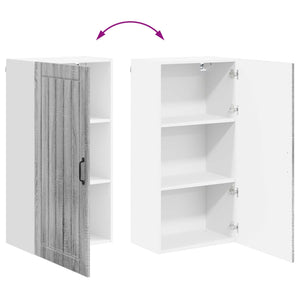 vidaXL Meuble Haut de Cuisine Lucca Chêne Sonoma Gris 50 x 31 x 100 cm