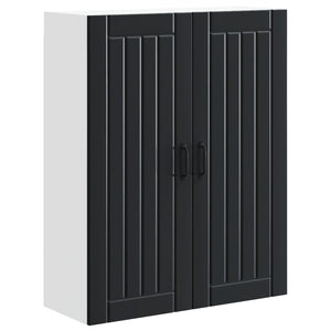 Schwarzer Küchenschrank Lucca, 80 cm