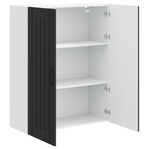 Schwarzer Küchenschrank Lucca, 80 cm