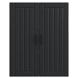 Schwarzer Küchenschrank Lucca, 80 cm