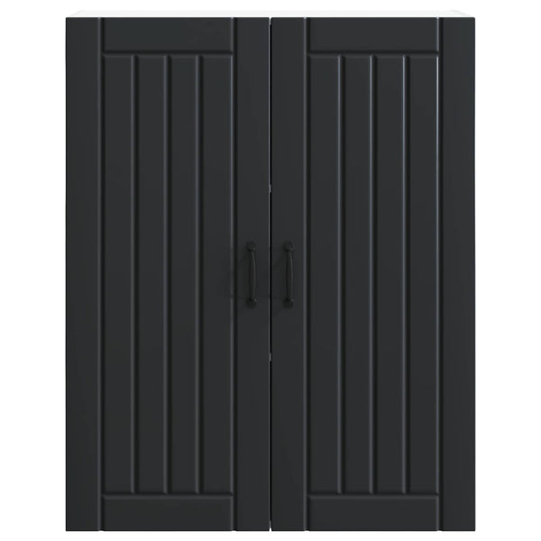 Schwarzer Küchenschrank Lucca, 80 cm