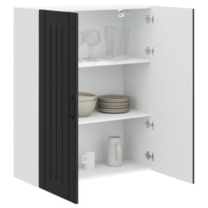Schwarzer Küchenschrank Lucca, 80 cm