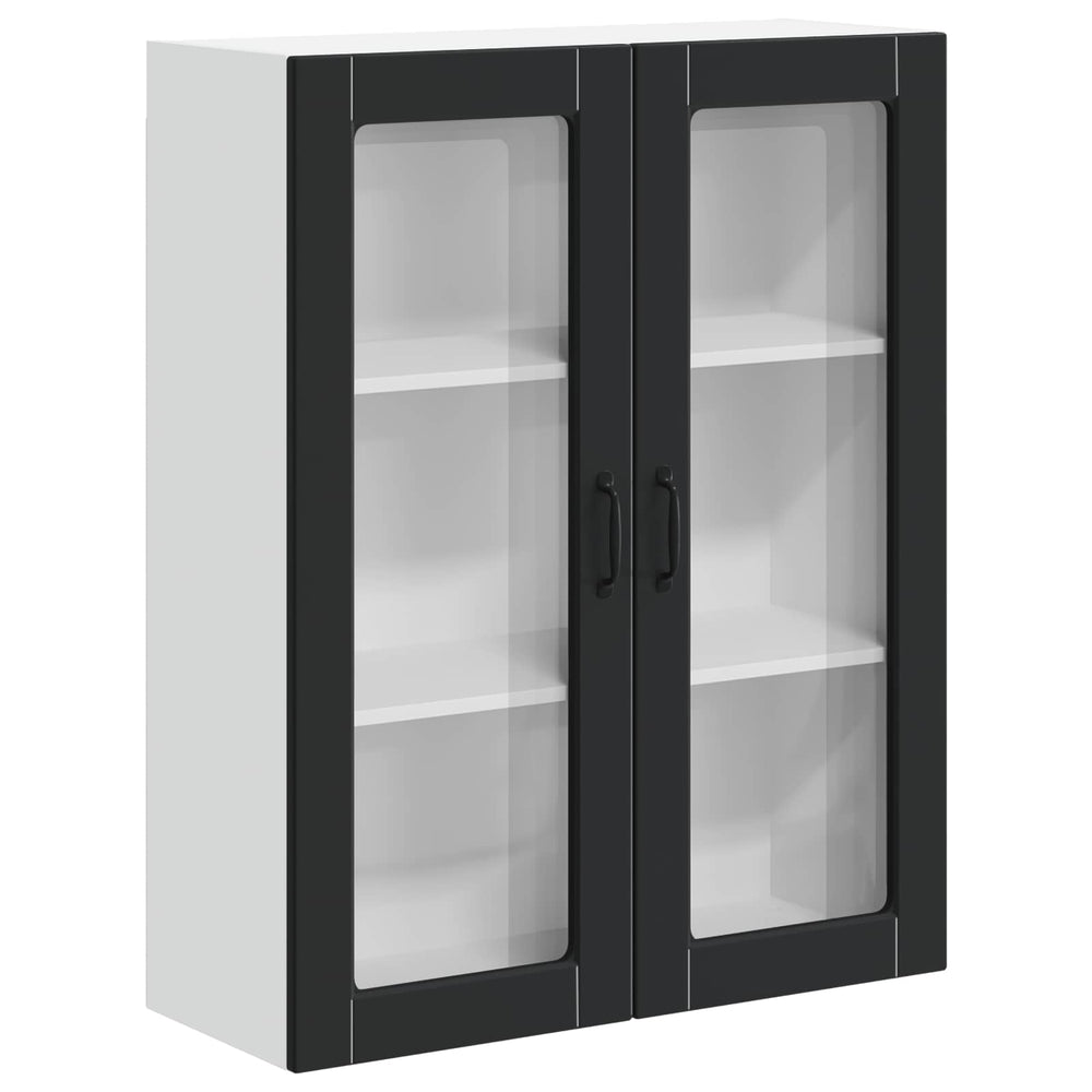 Schwarzer Küchenwandschrank Lucca 80x100 cm
