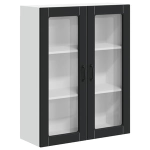 Schwarzer Küchenwandschrank Lucca 80x100 cm