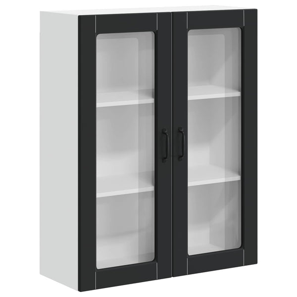 Schwarzer Küchenwandschrank Lucca 80x100 cm