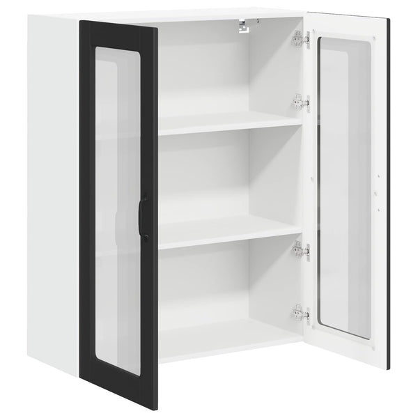 Schwarzer Küchenwandschrank Lucca 80x100 cm